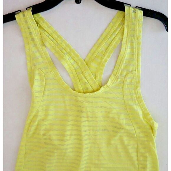 Zyia Active Women’s Sz Medium Yellow Lemon Nimbus Split Back Tank Top - Picture 4 of 6
